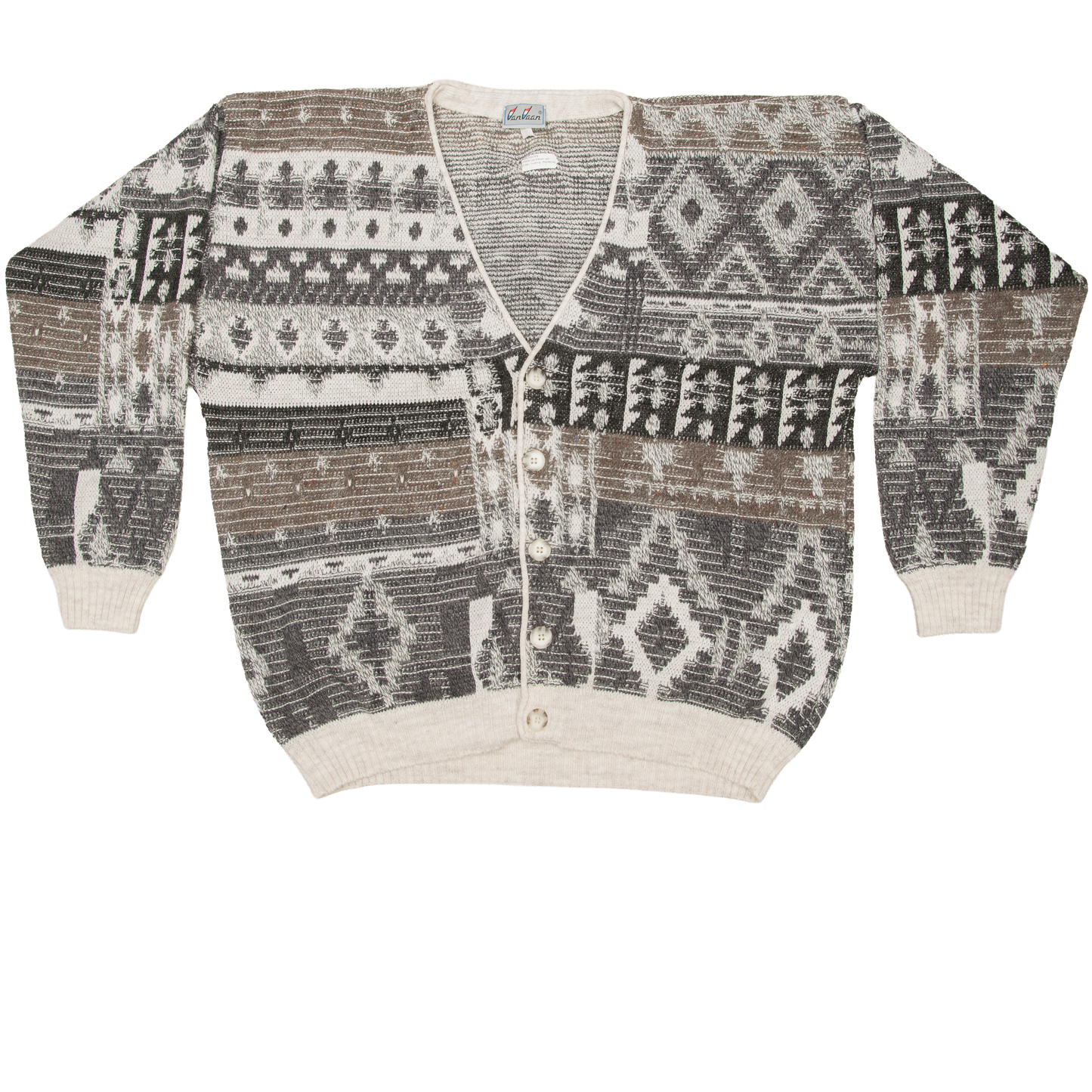 Vintage Van Vaan neuletakki 80-luvulta (L)