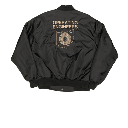 Vintage Windjammer Inc. x Ohio Operating Engineers satiinitakki 80-luvulta (XL)