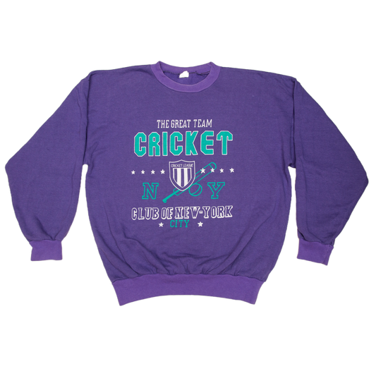 Vintage Cricket Club of New York collegepaita 90-luvulta (M)