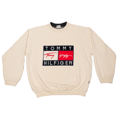 Vintage Tommy Hilfiger collegepaita 90-luvulta (S)