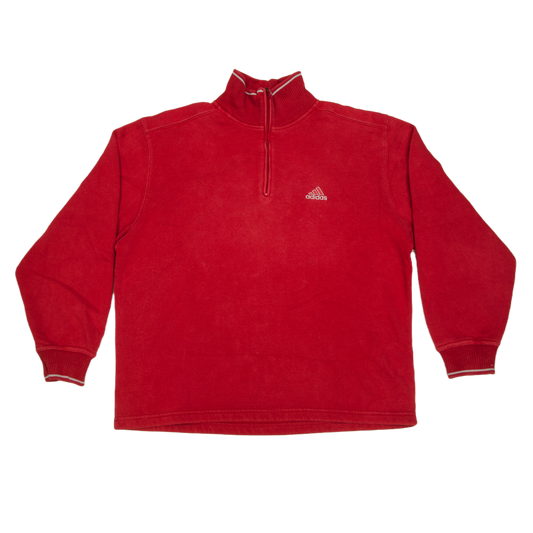 Vintage Y2K Adidas 1/3-zip-paita (L)